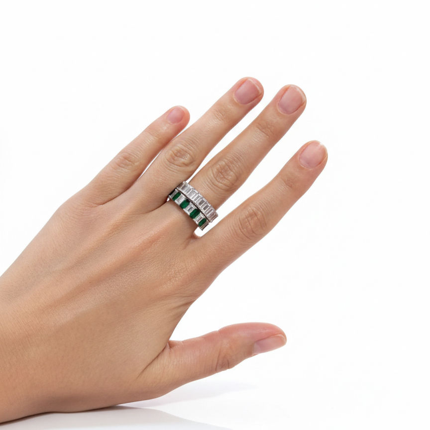 Miniatura: Anillo Regina de Plata 925 con zirconias