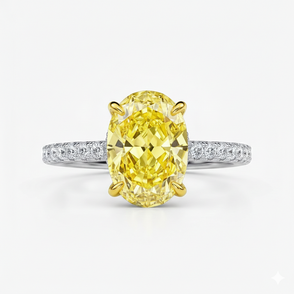 Anillo Amelia de Plata 925 con zirconia amarillo