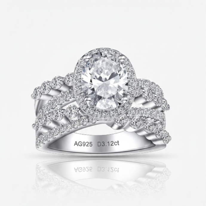 Miniatura: Anillo Kristina de Plata 925 con zirconia 