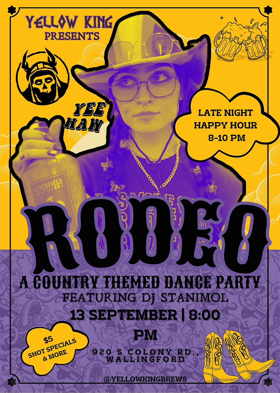Yellow King Rodeo Night