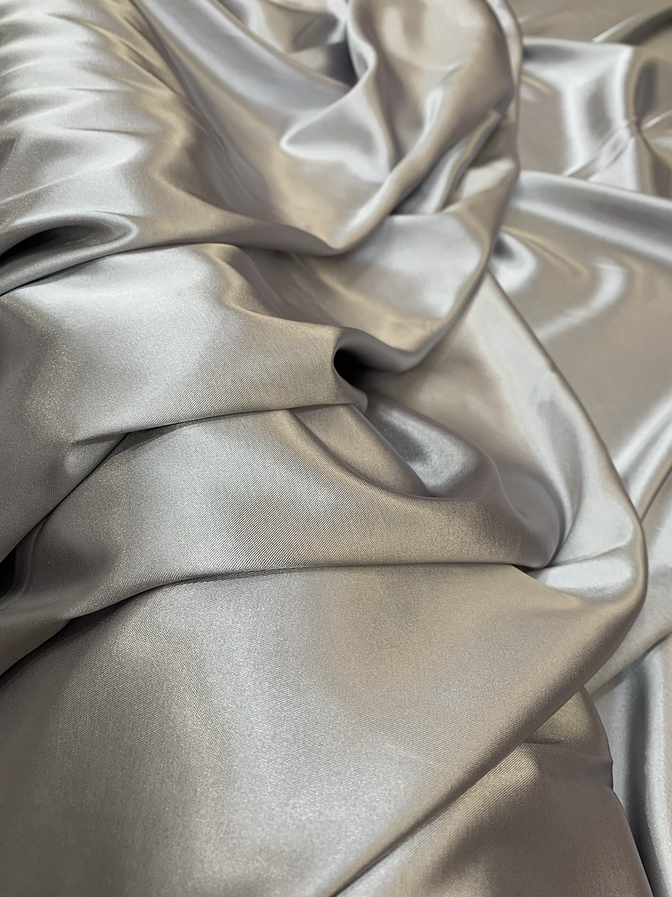 Miniatura: SATIN SPANDEX PLATA 