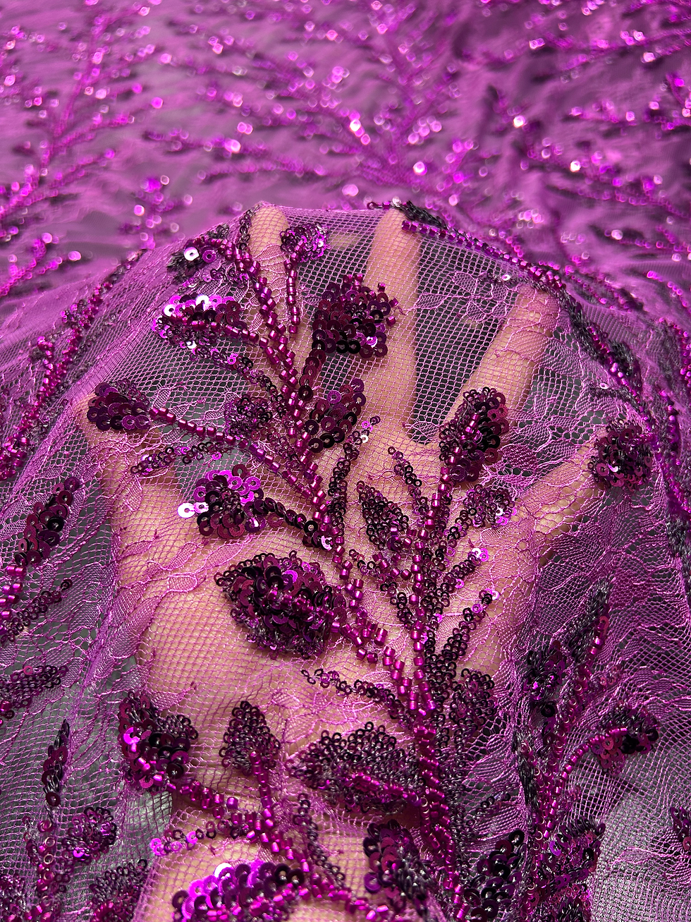 Miniatura: ENCAJE BORDADO MAGENTA