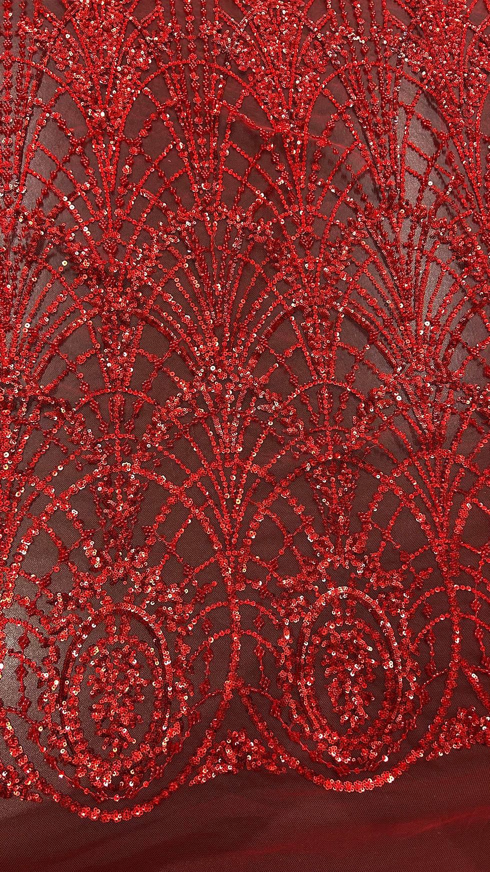 Miniatura: TUL BORDADO ROJO 