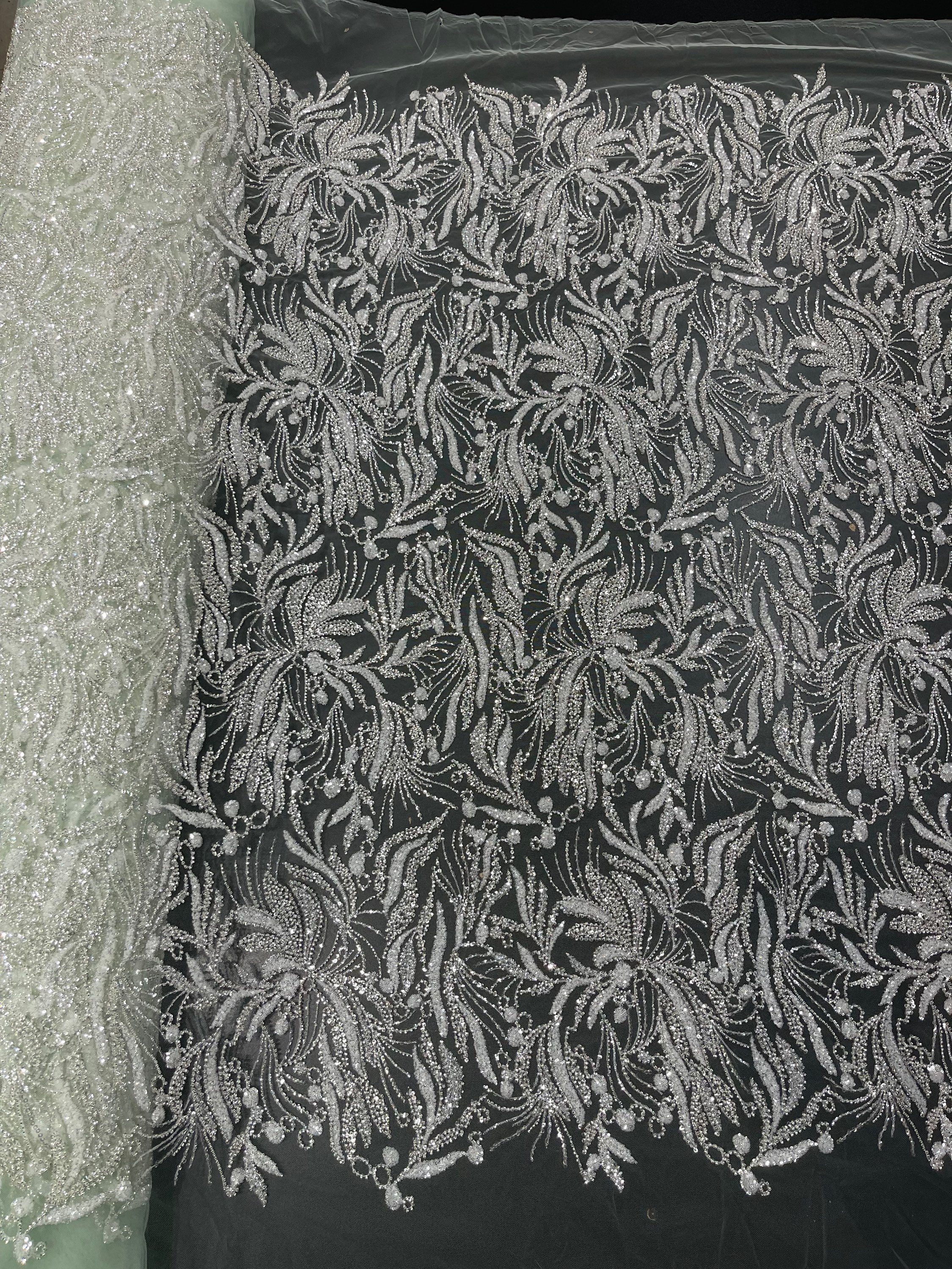 TUL BORDADO VERDE SAGE