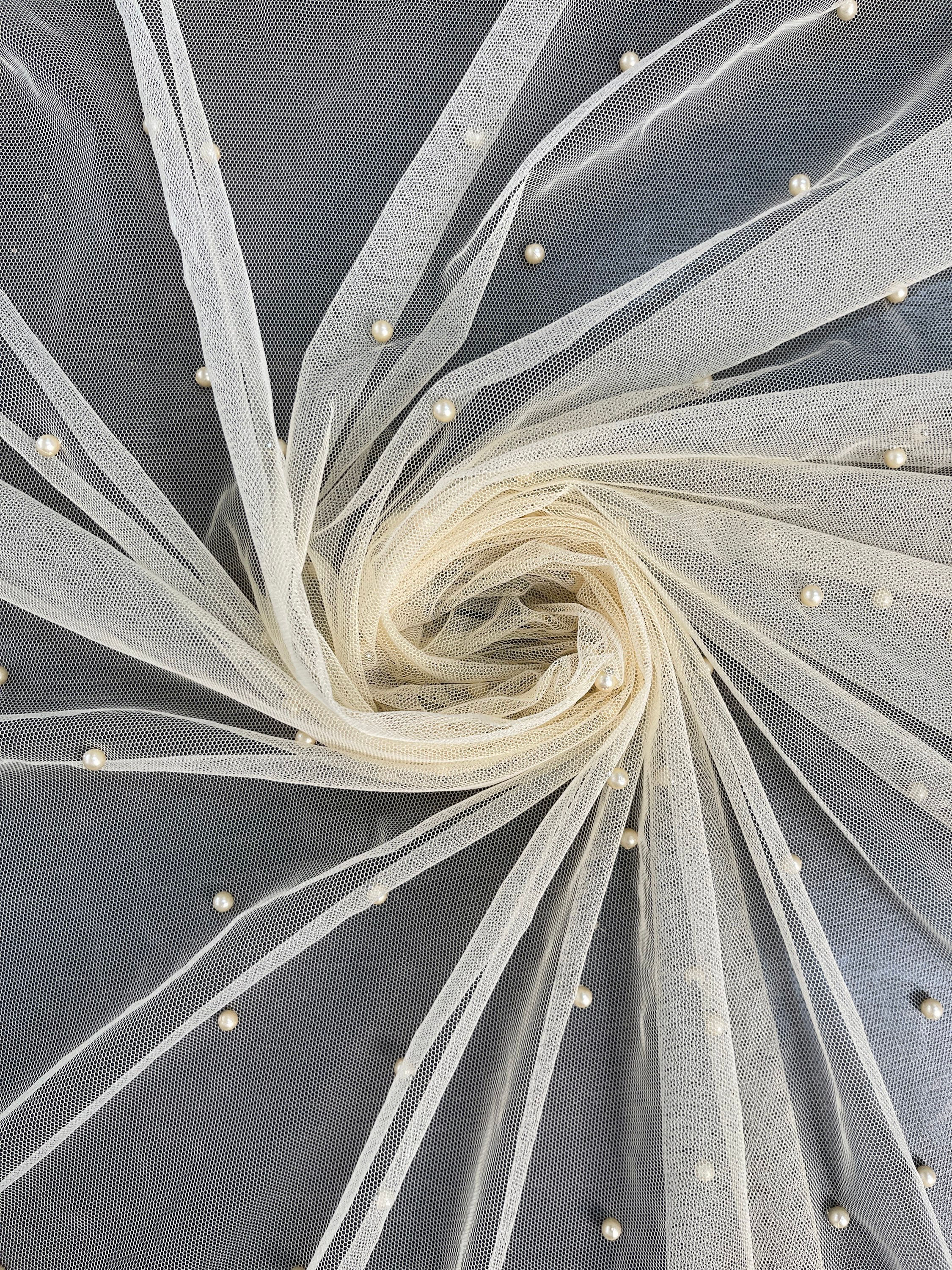 TUL CON PERLAS CHAMPAGNE