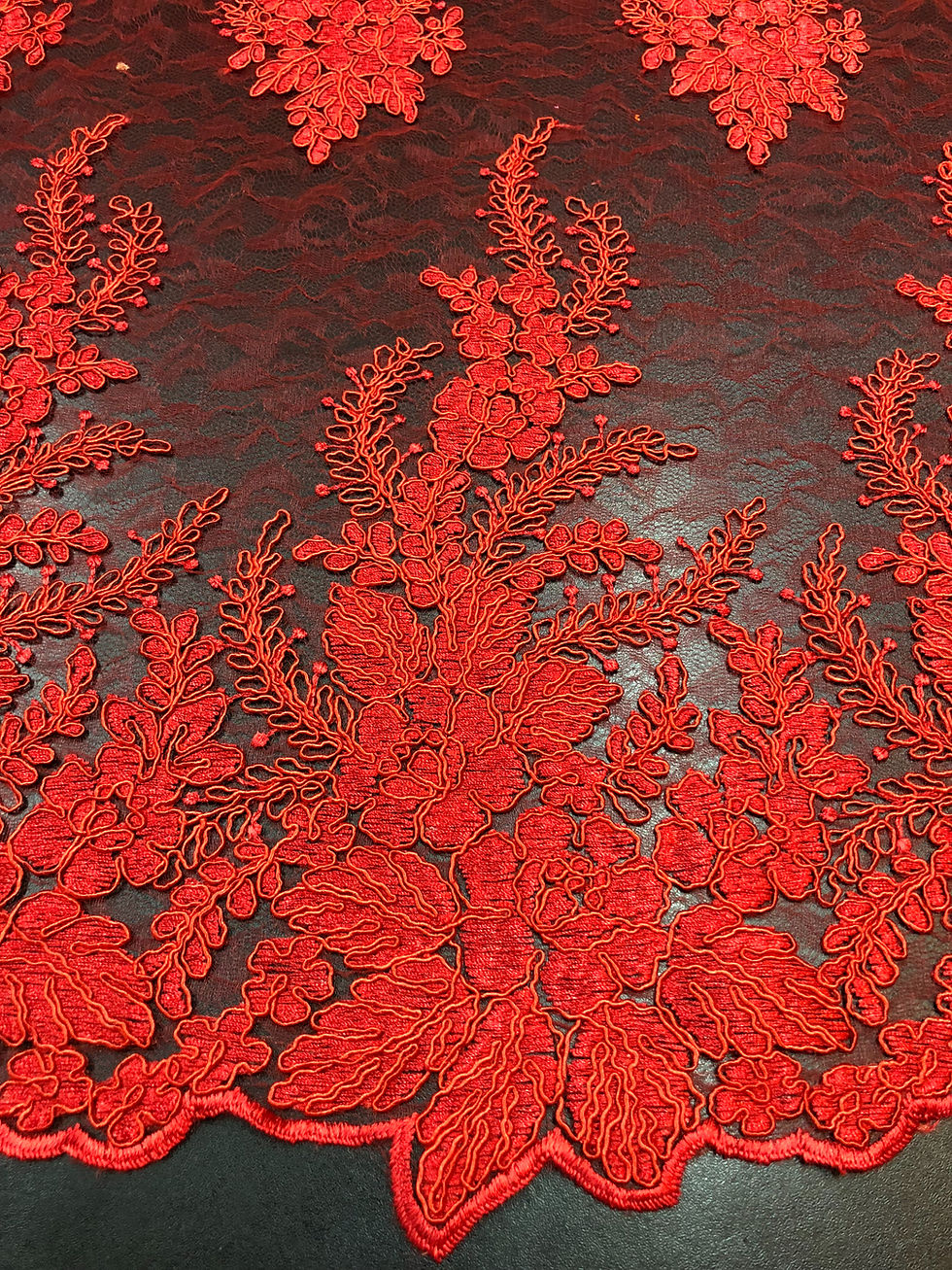 Miniatura: ENCAJE BORDADO ROJO