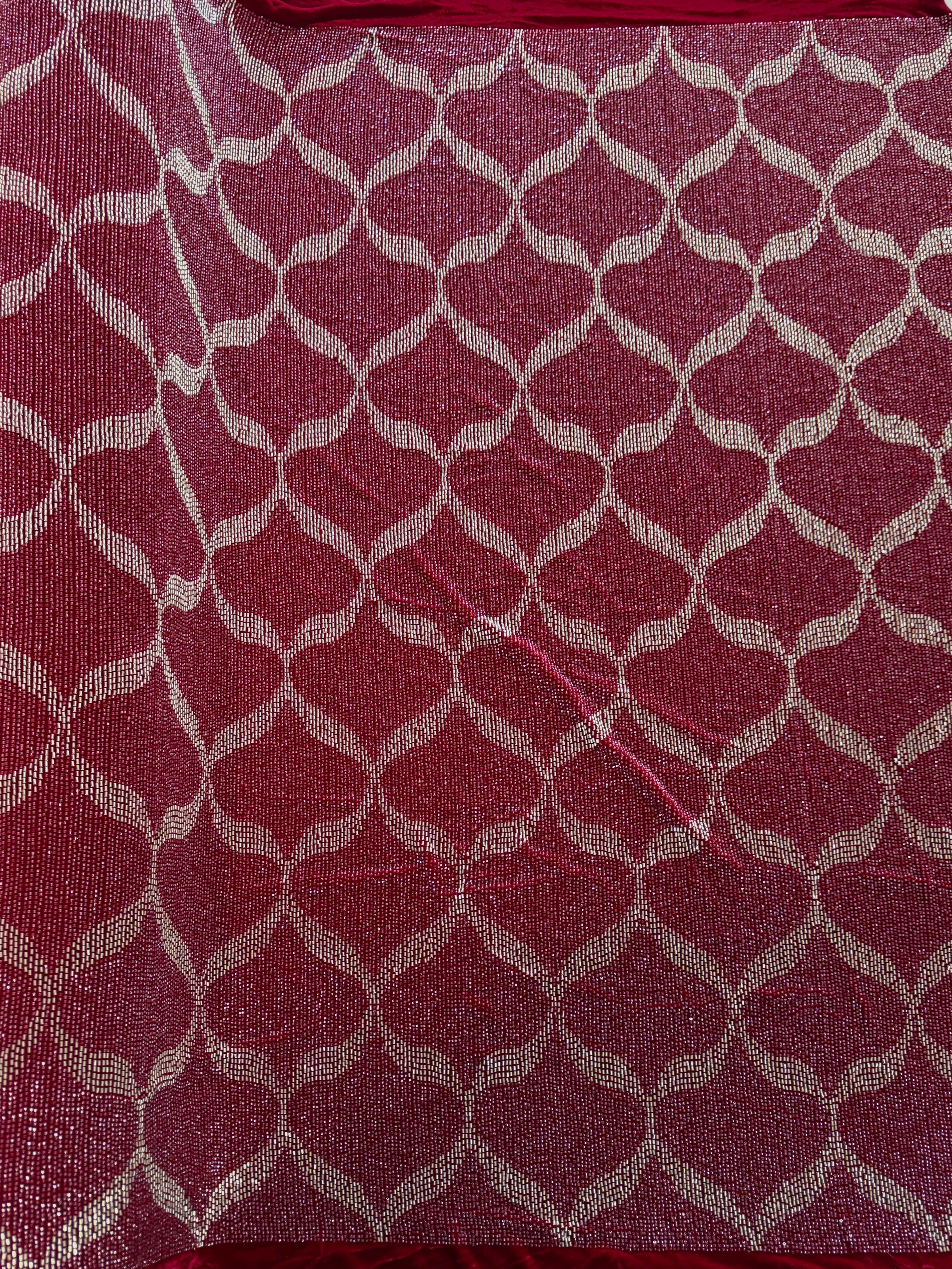 VELVET BORDADO ROJO QUEMADO