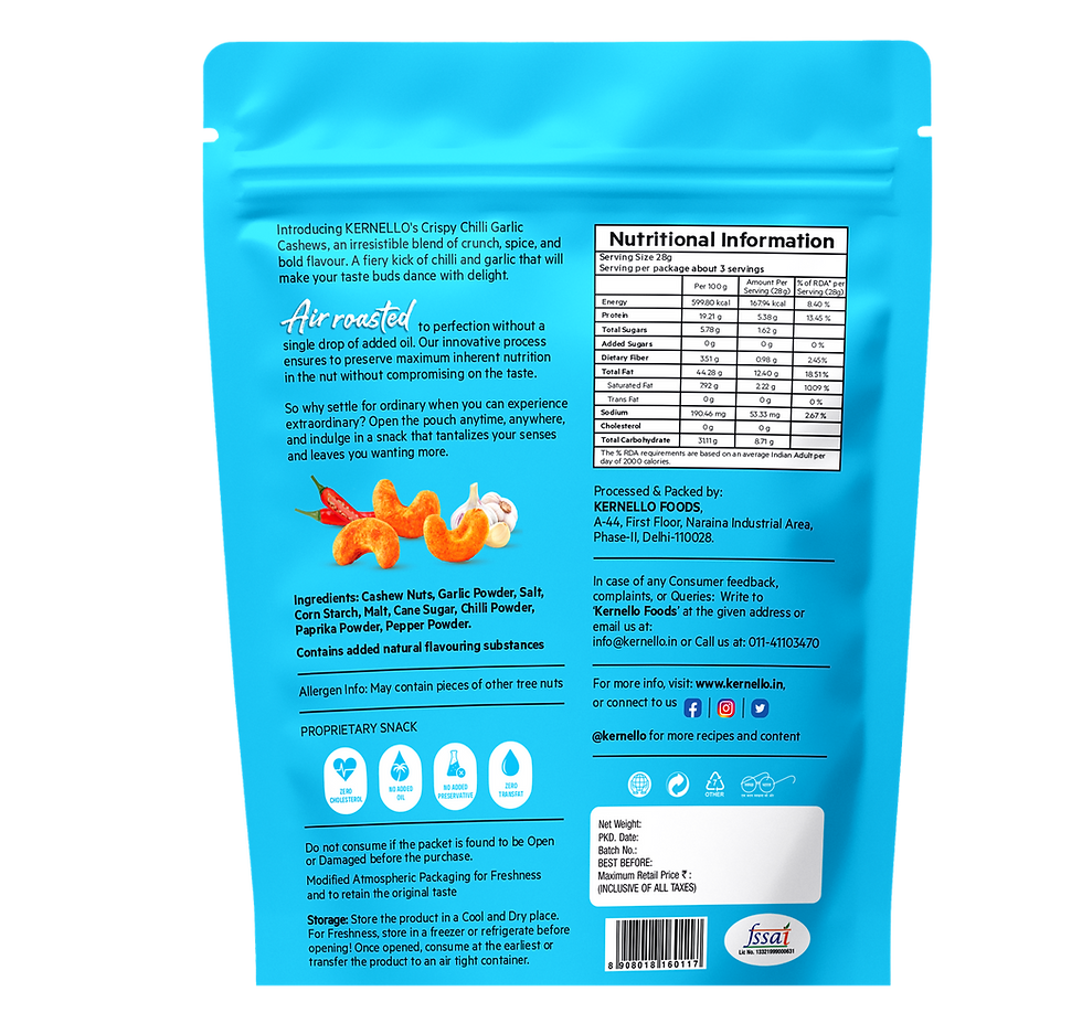 Thumbnail: KERNELLO Chilli Garlic Nuts (100g)