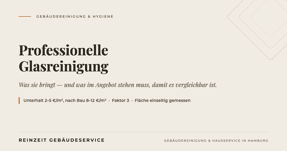 Professionelle Glasreinigung in Hamburg — Nutzen und Angebotsumfang