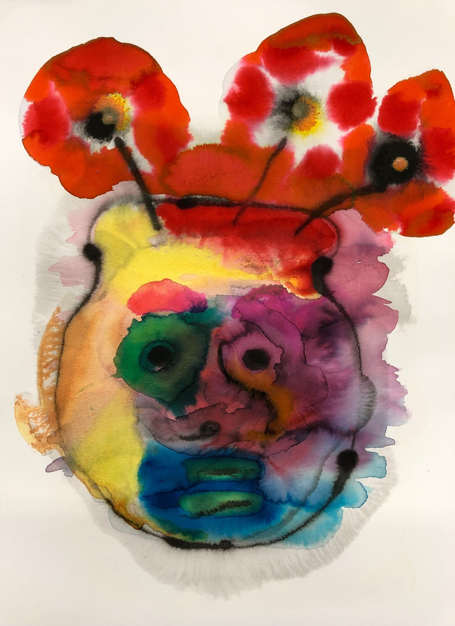 Drawing 3, ink on paper, 11"x15", 2021