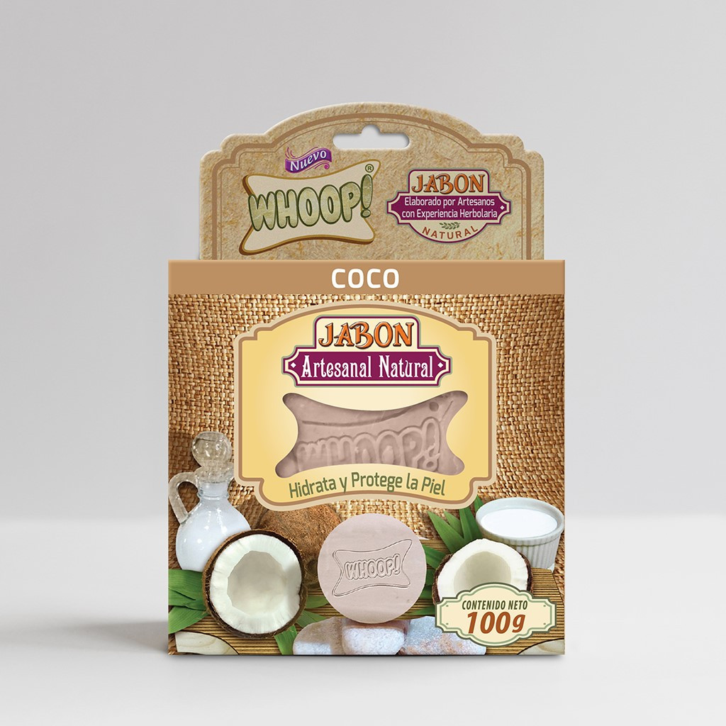 WHOOP! JABÓN NATURAL ARTESANAL COCO