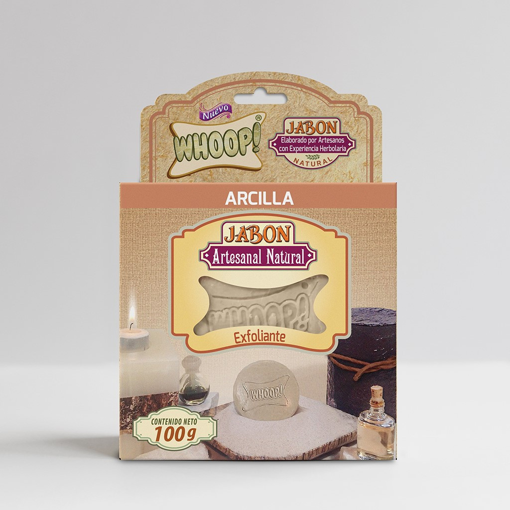 WHOOP! JABÓN NATURAL ARTESANAL ARCILLA