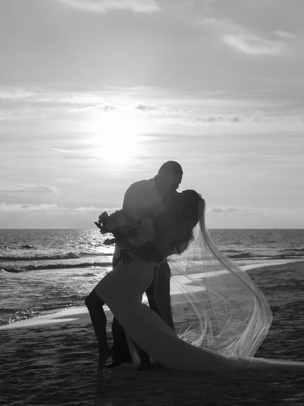 Florida sunset beach wedding