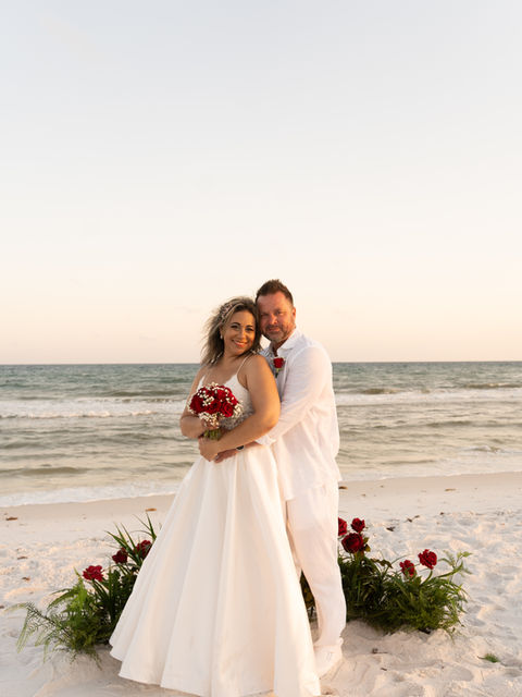 Sunset elopement in Fort Walton Beach Florida