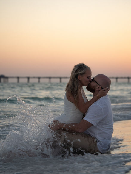 Florida beach wedding sunset