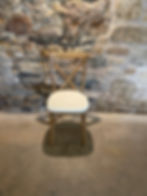 Cross back wooden chair