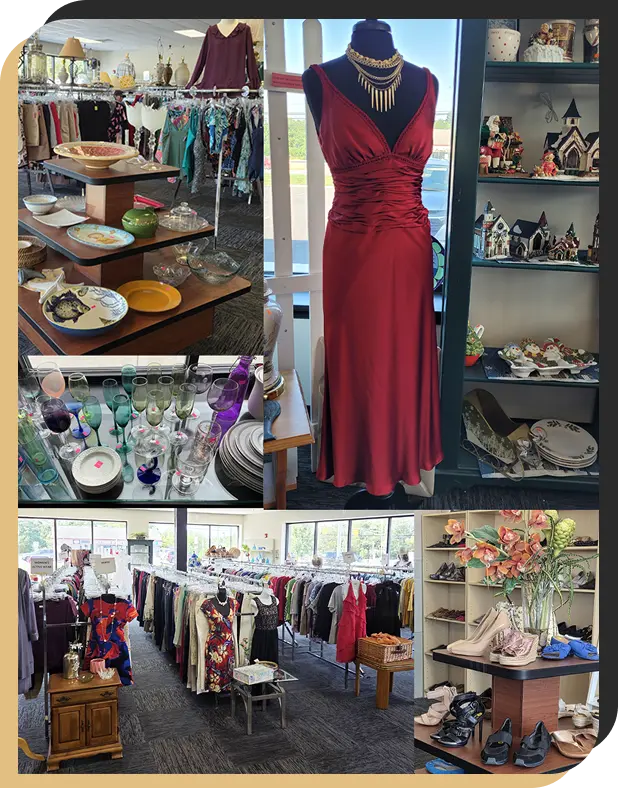 A Collage of Photos from VIM Thrift Stores in Cape May County