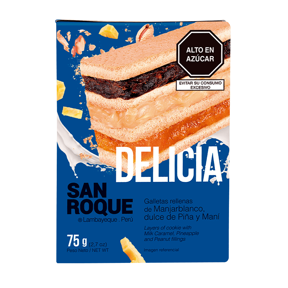 Porción de king kong de manjarblanco, dulce de piña y maní