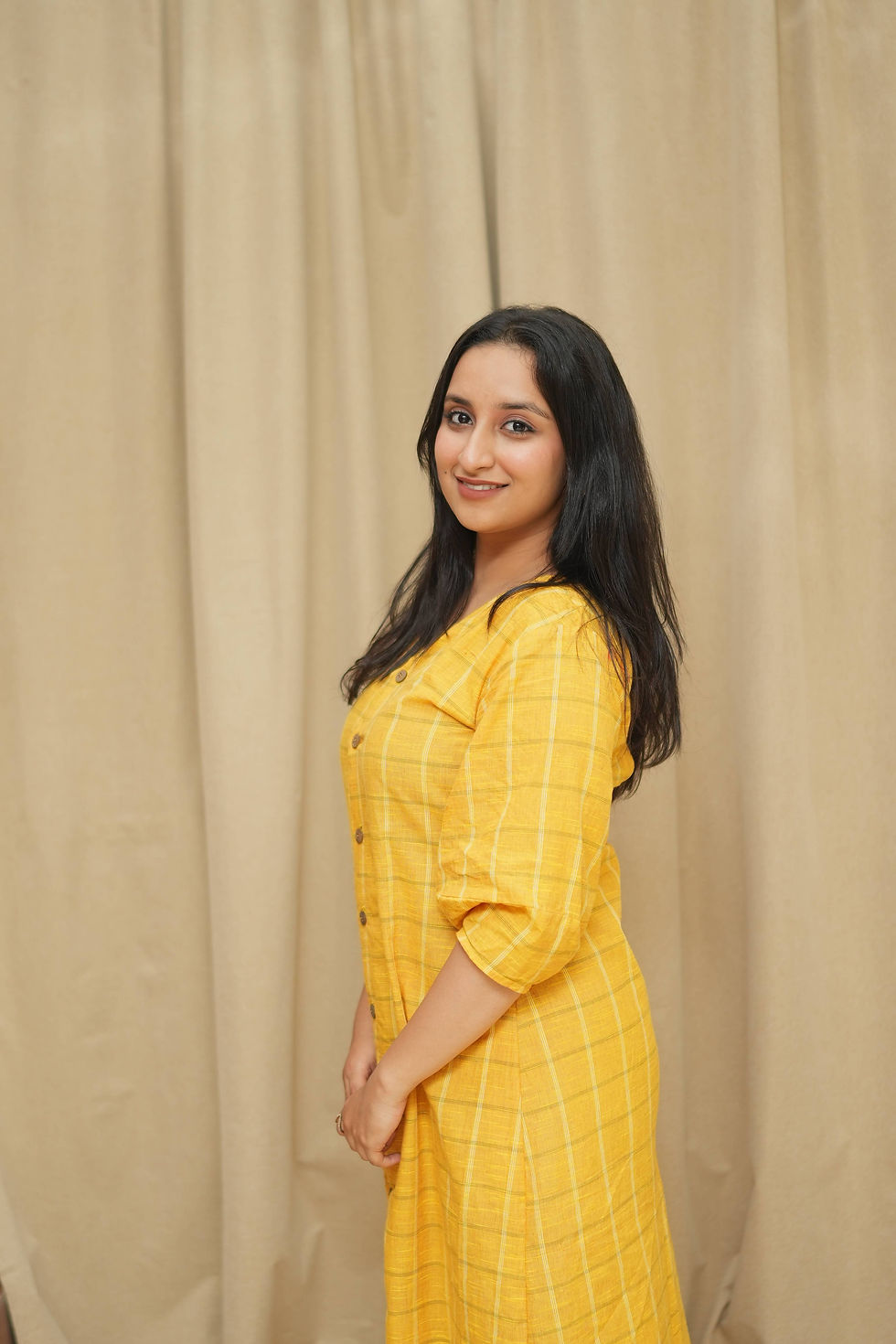 Thumbnail: Mustard Checkered Dress