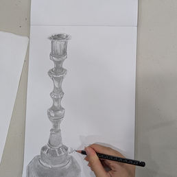 Casual Class - pencil drawing of candlestick