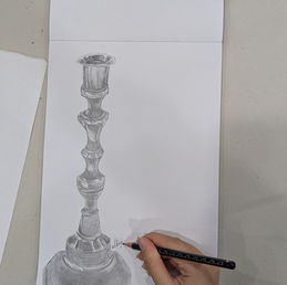 Casual Class - pencil drawing of candlestick