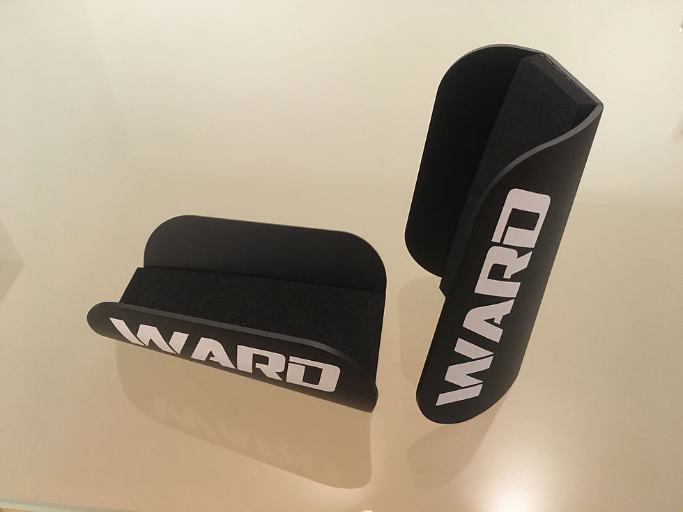 Thumbnail: Black Aluminium Alloy Ward Performance High Side Ergonomic Armrests for TT & Triathlon Bicycles with foam padding