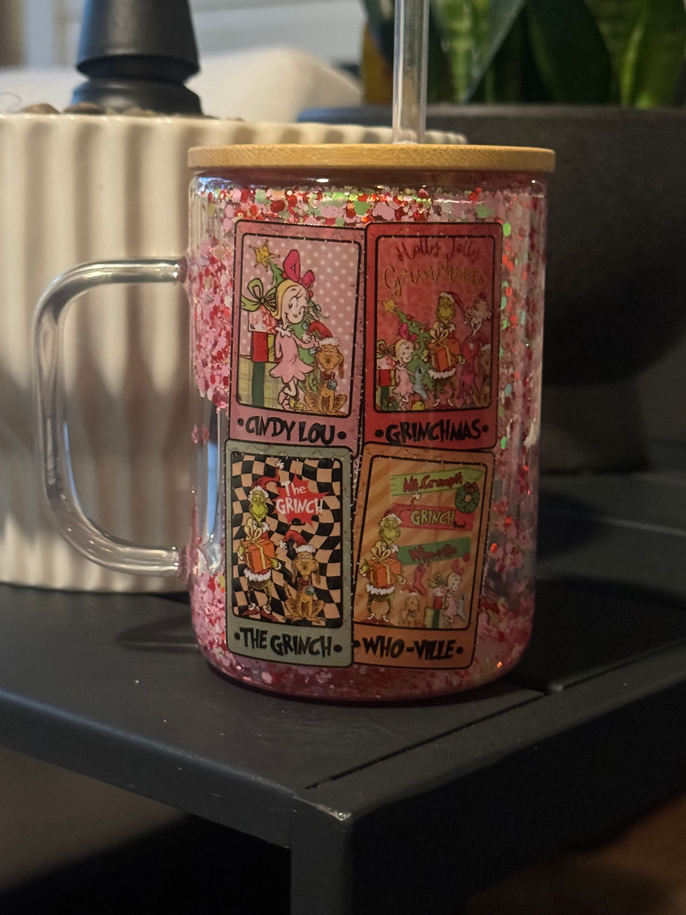 Polaroid Snowglobe Coffee Glass Mug