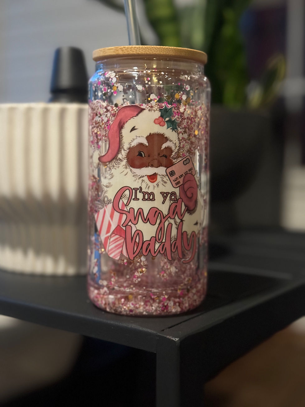 I'm ya Suga Daddy Snowglobe Coffee Glass