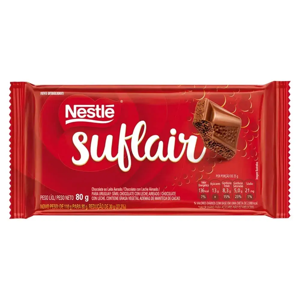 SUFLAIR AO LEITE 80G