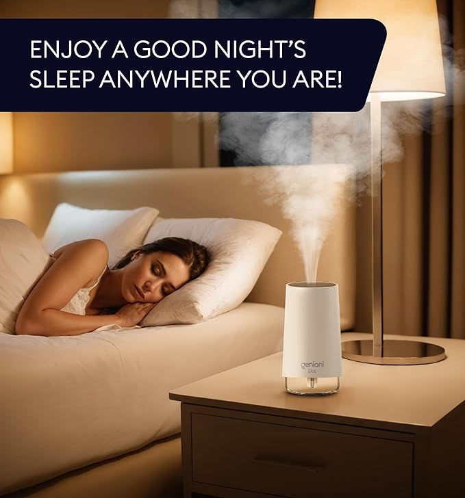 Thumbnail: Portable Cool Mist Humidifier for Travel - Ultrasonic w/ Auto Shut Off 250ml