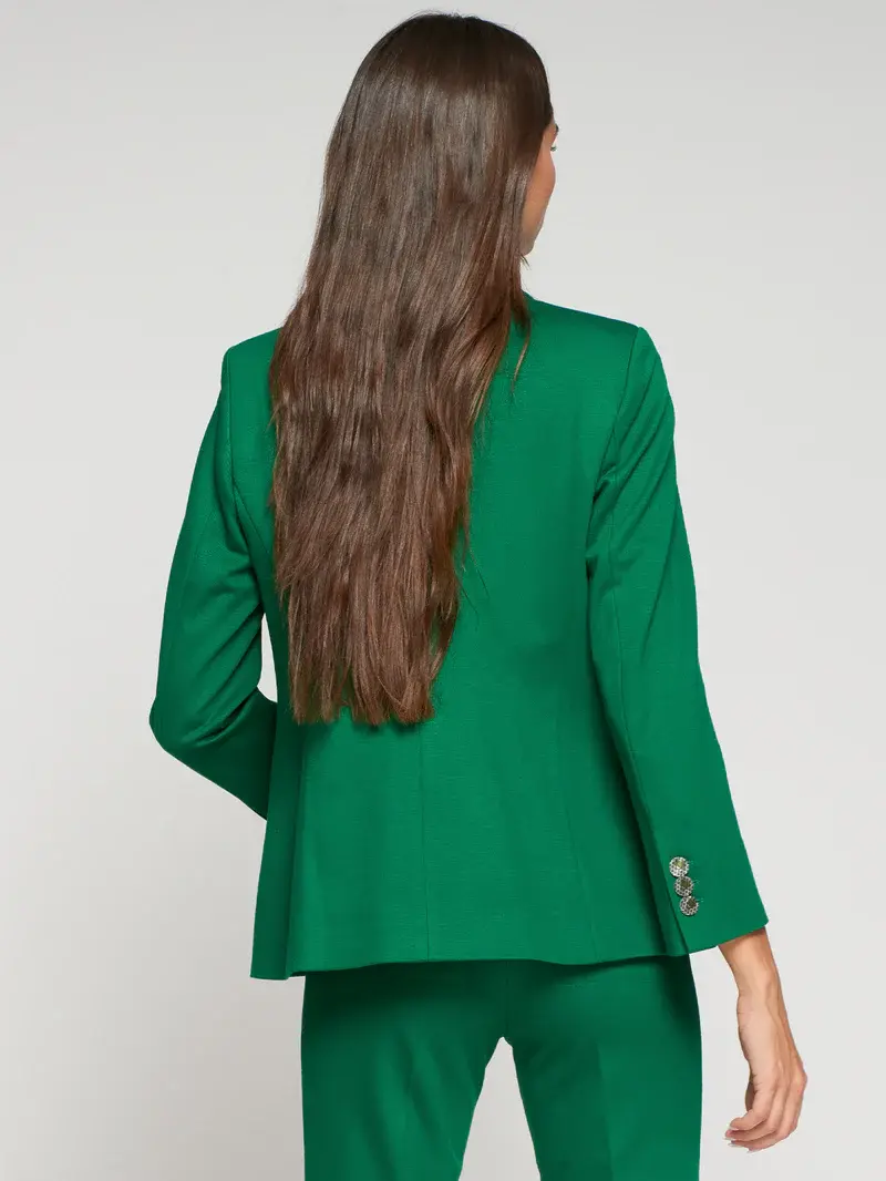 Thumbnail: Harlow Green Cotton Blazer