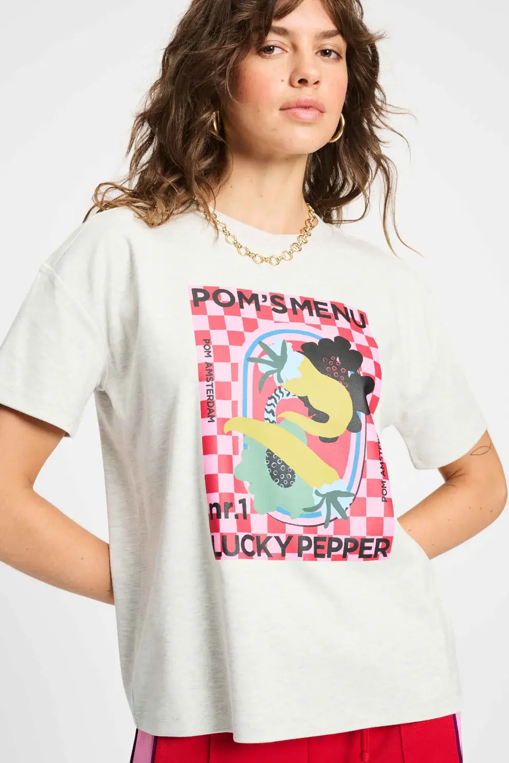 Pom's menu t shirt