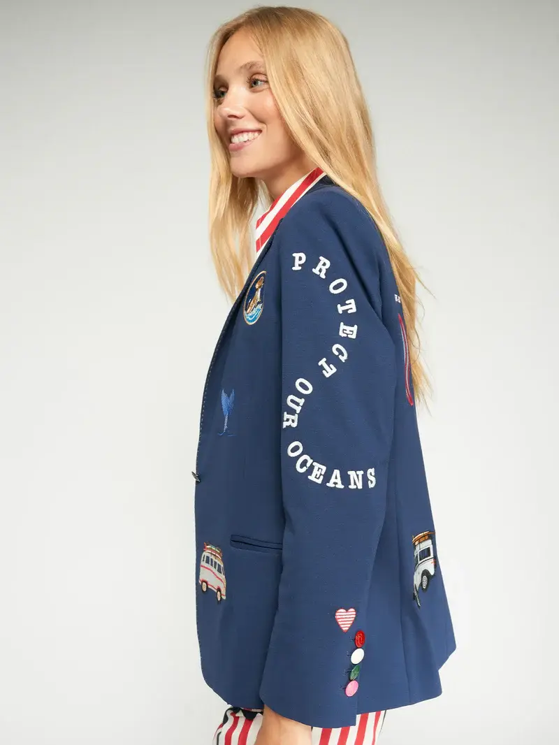 Thumbnail: Hannah Navy Blue Surf Jacket