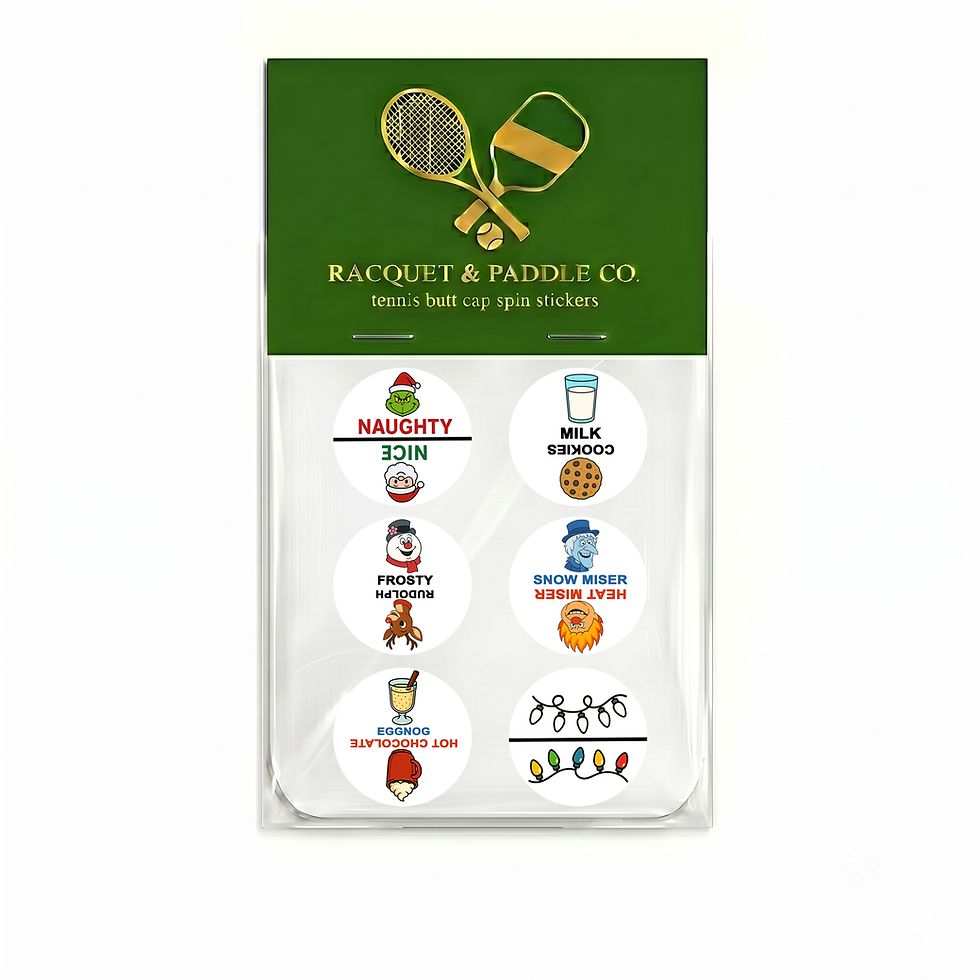 tennis butt sticker, holiday
