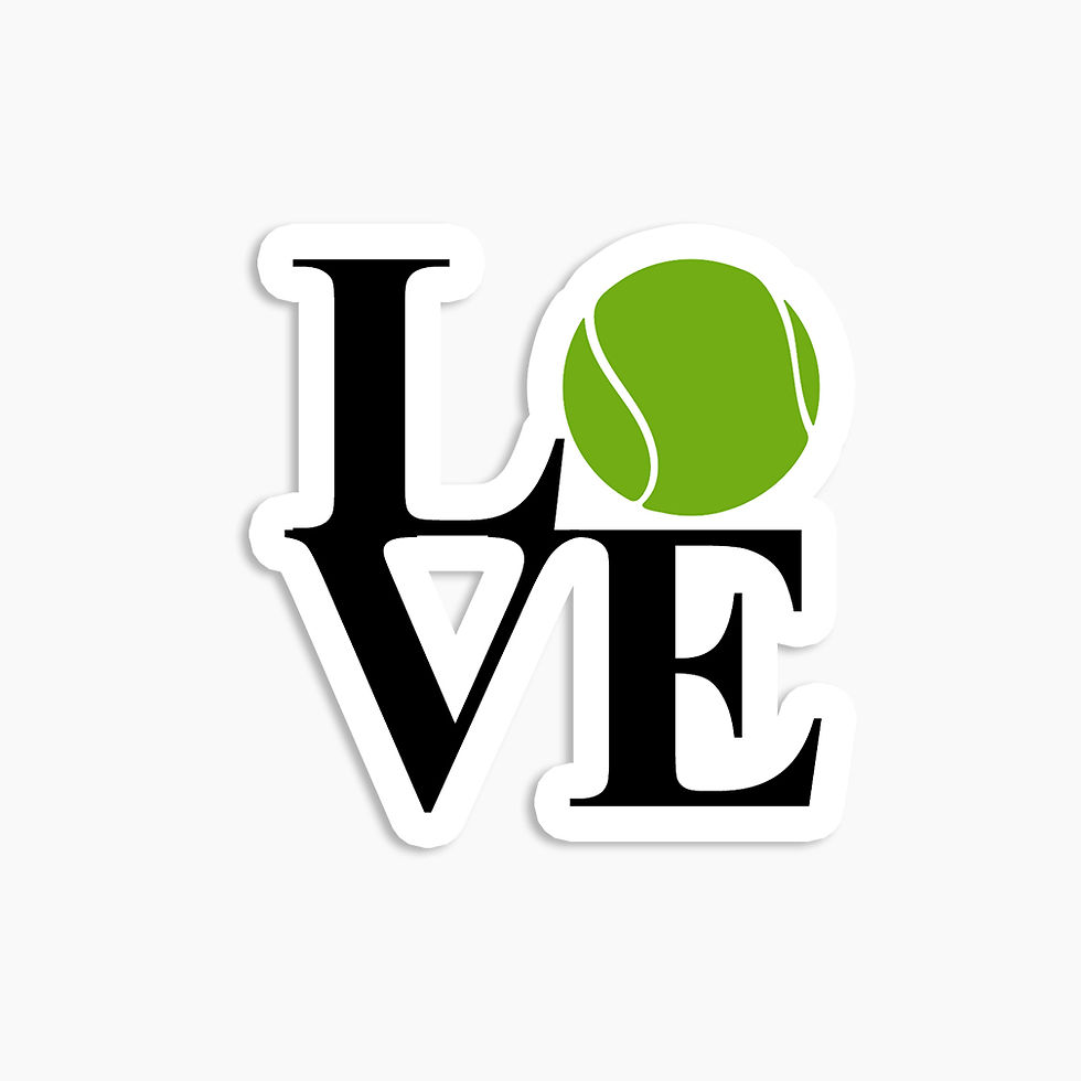 Tennis Theme Sticker, Love