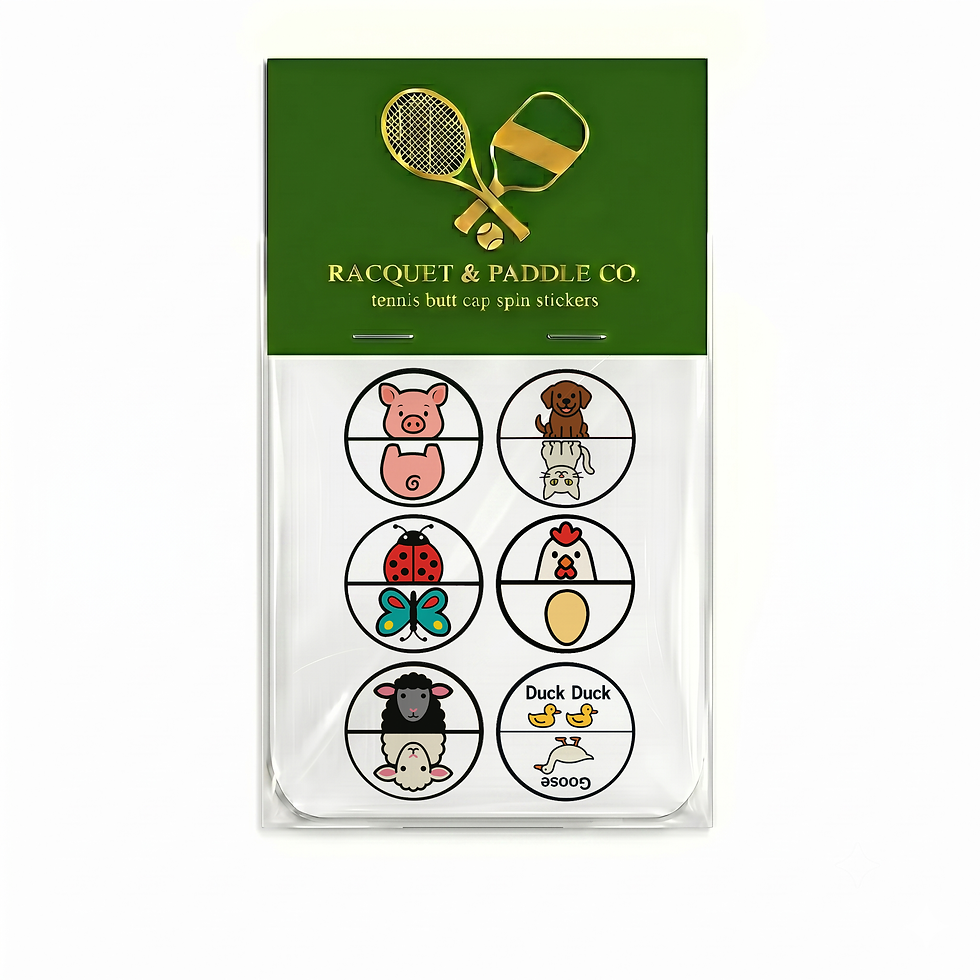 tennis racquet butt stickers animals
