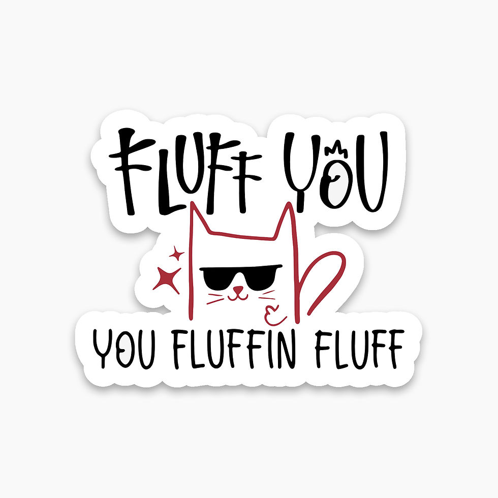 Cat with attitude sticker