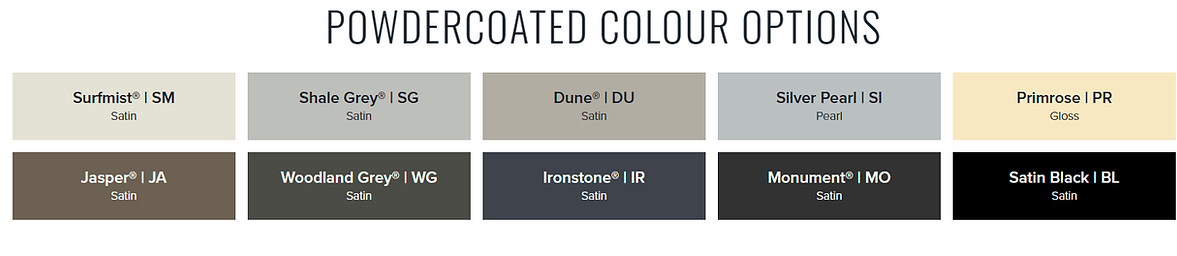 POWDERCOAT FENCING COLOURS WESTERN SYDNEY