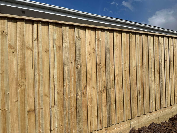 Timber fencing gables