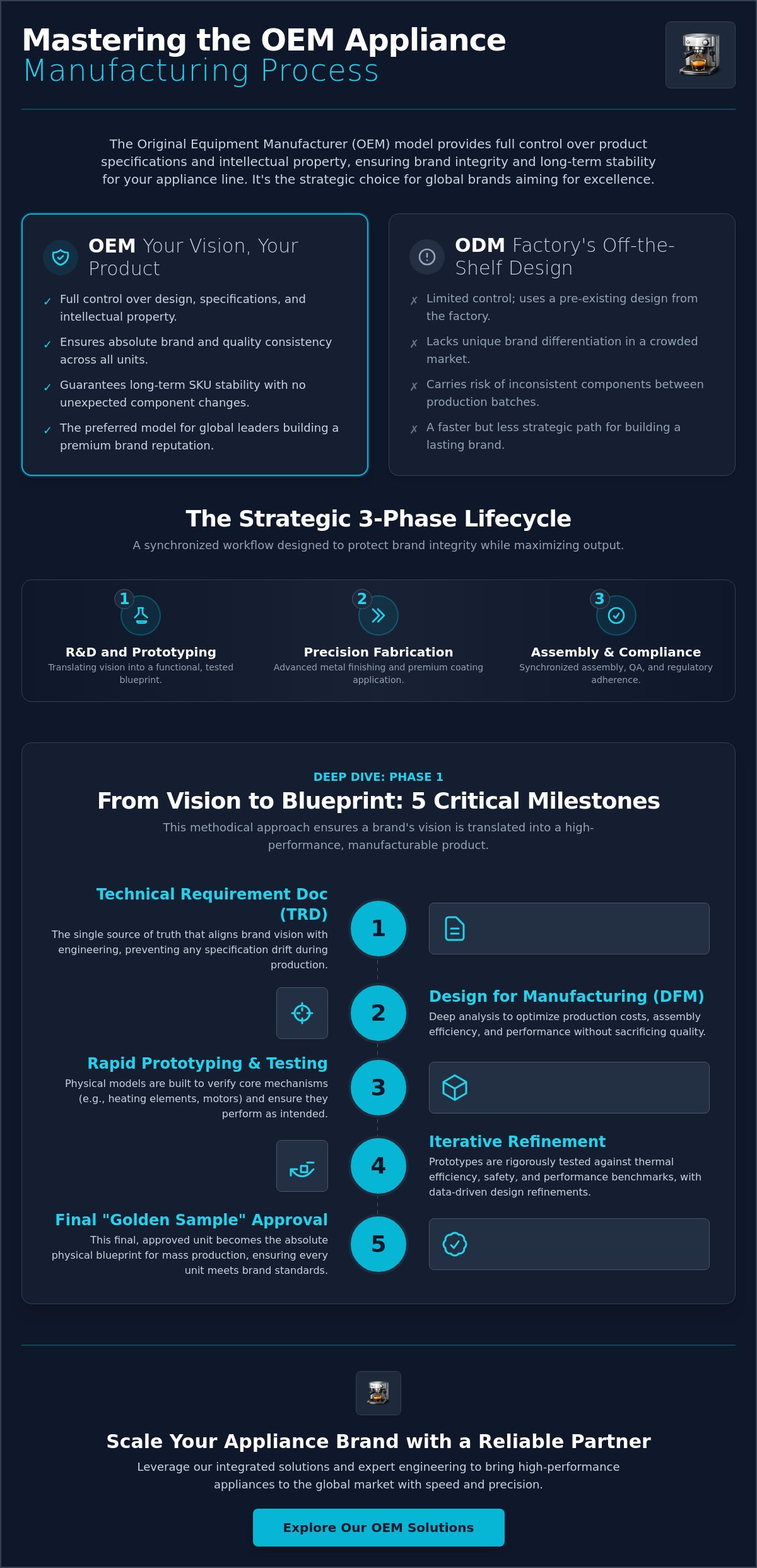 OEM appliance manufacturing process