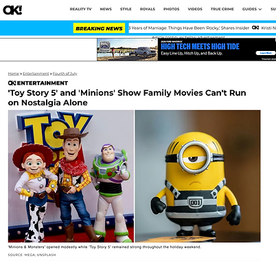 Ok Magazine Toy Story 5 and Minions