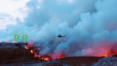 GIF of a natural disaster wildfire happening