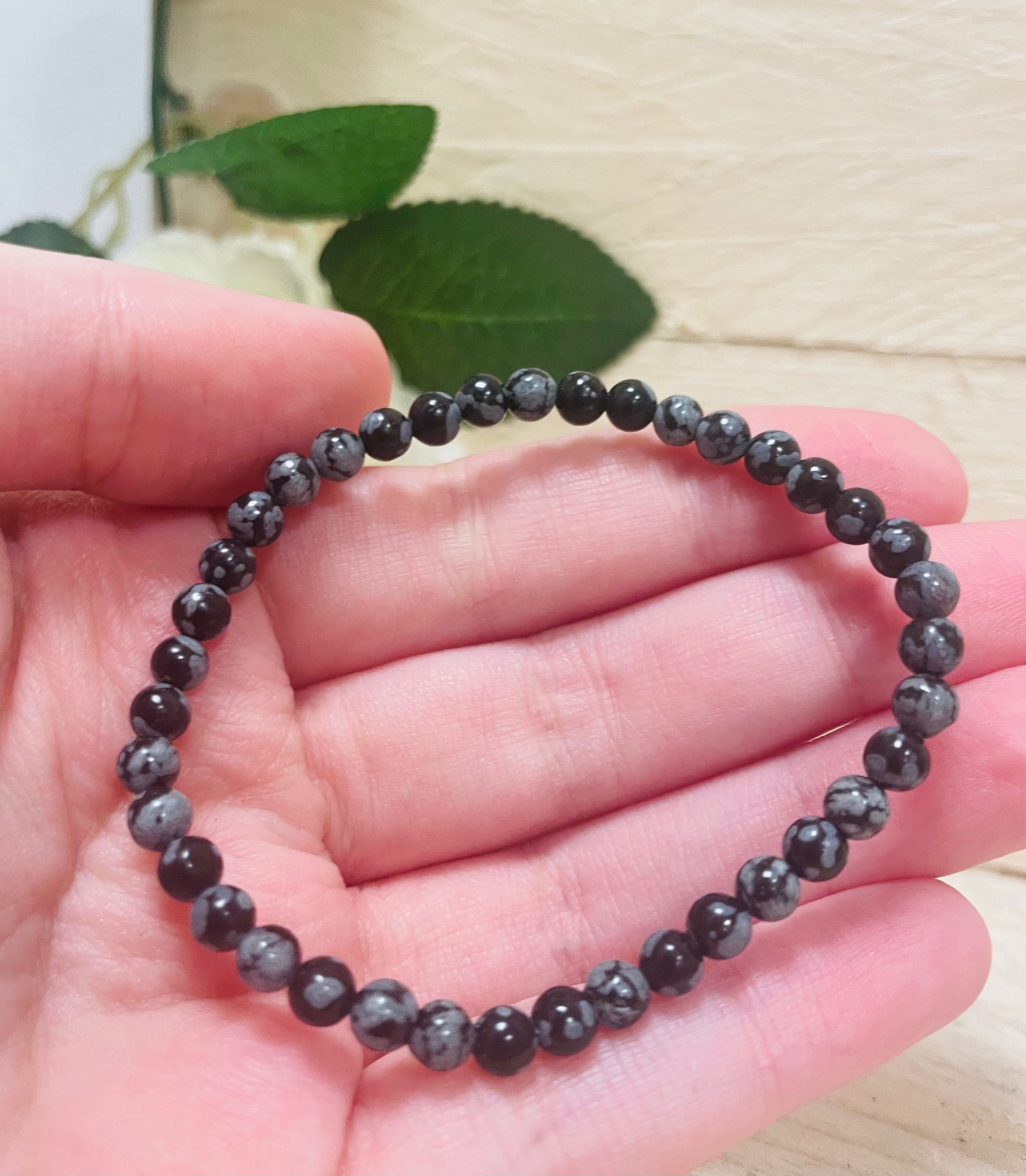 Snowflake Obsidian Bracelet