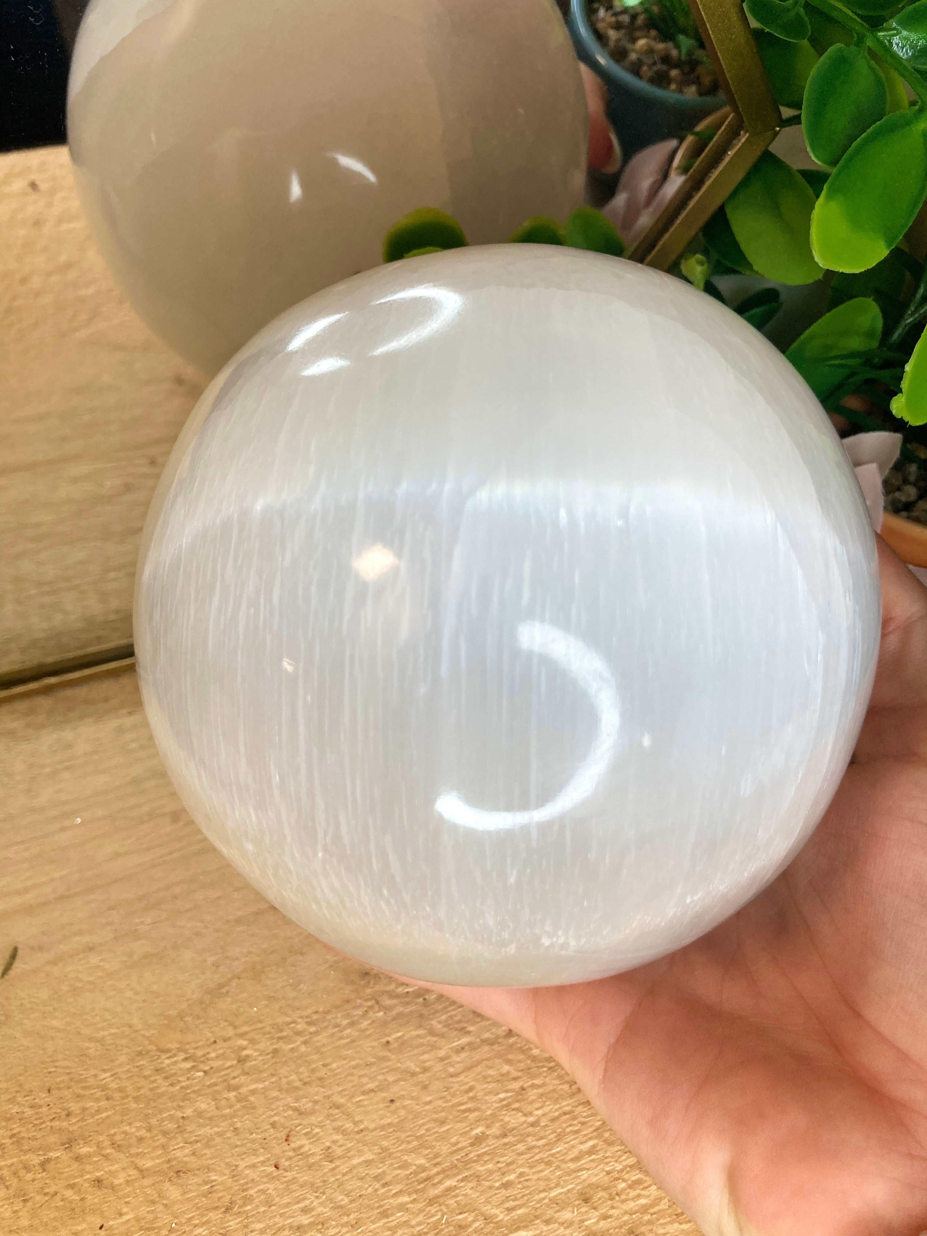 Satin Spar Selenite Sphere