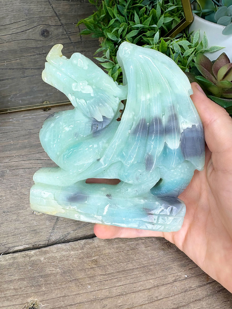 Sky Blue Quartz Dragon