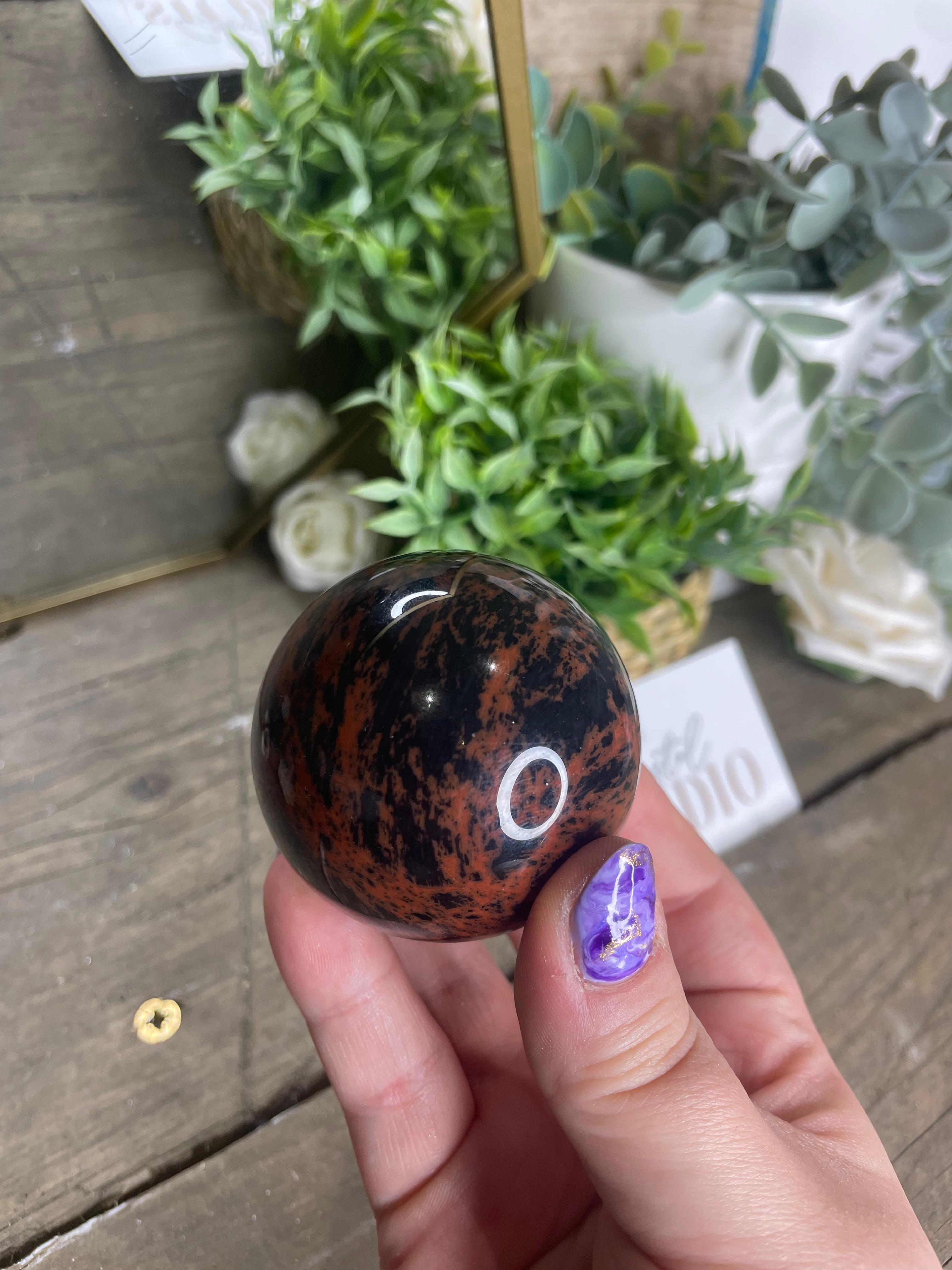 Mahogany Obsidian Sphere