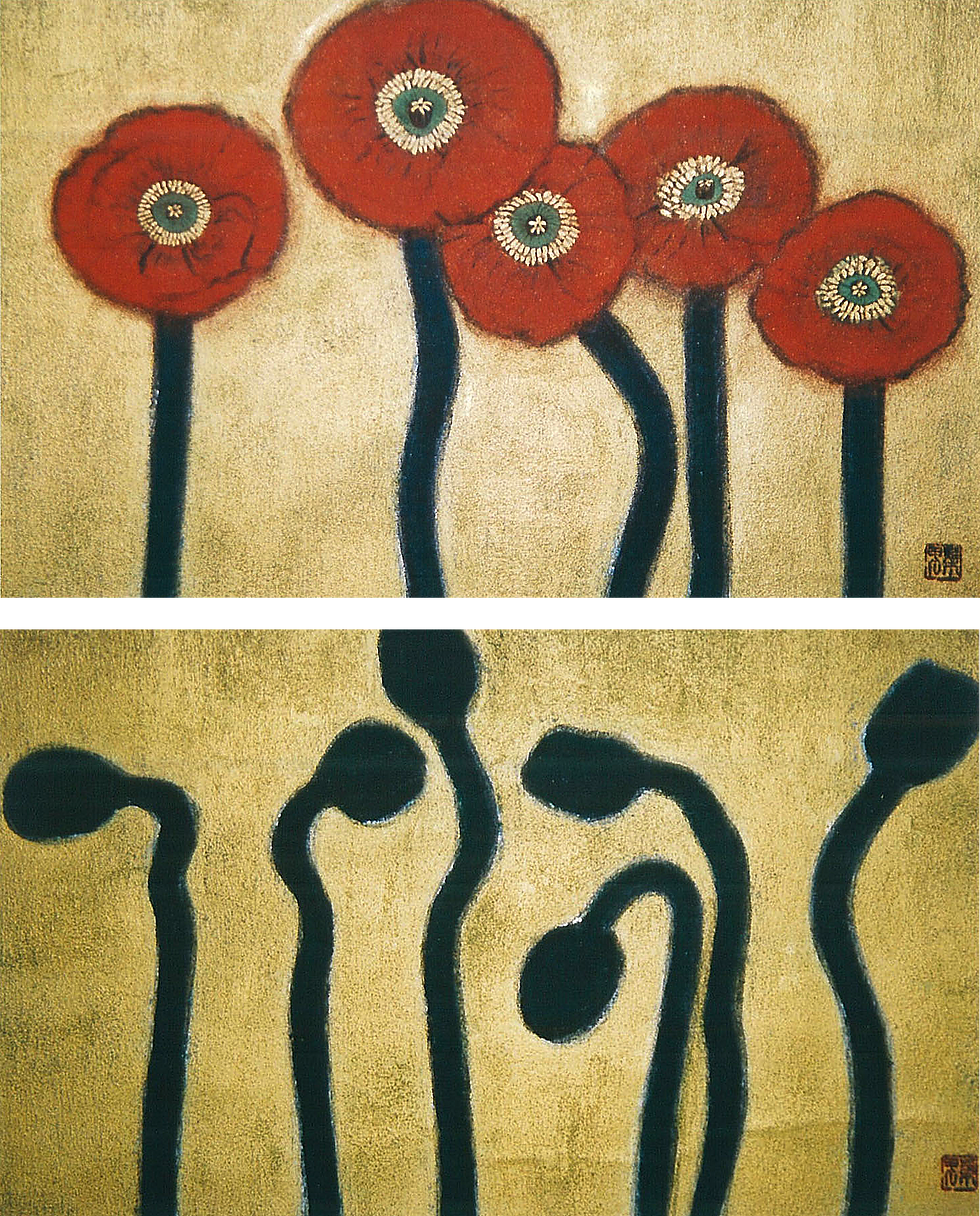 上:花、下:つぼみ
