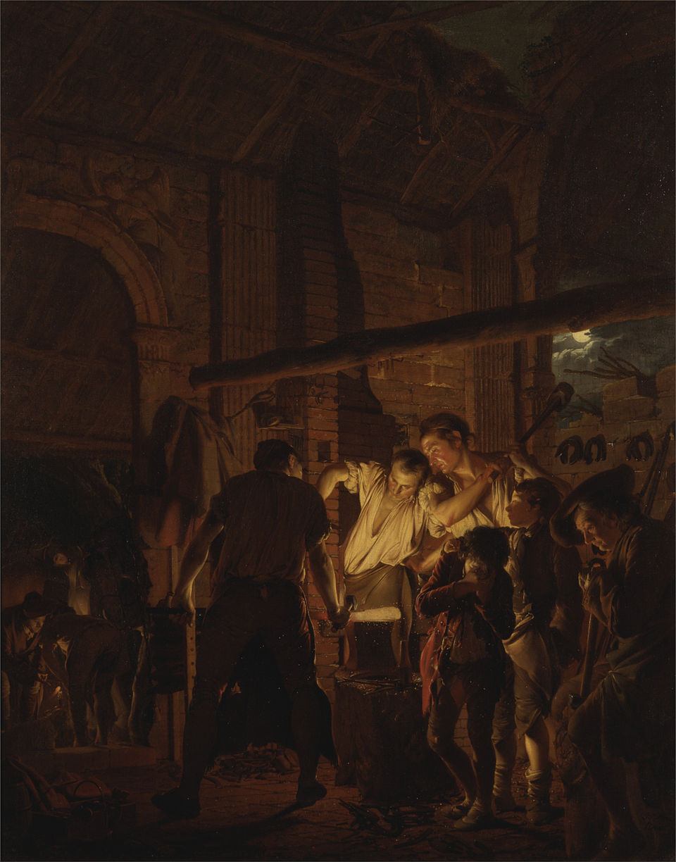 The Blacksmith's Shop, Joseph Wright of Derby, 1771