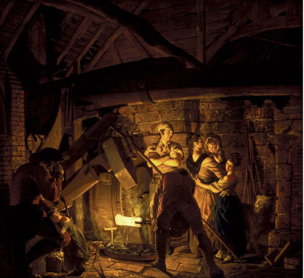 An Iron Forge, Joseph Wright of Derby, 1772