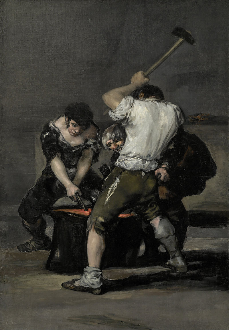 In the Forge, Francisco Goya, 1817